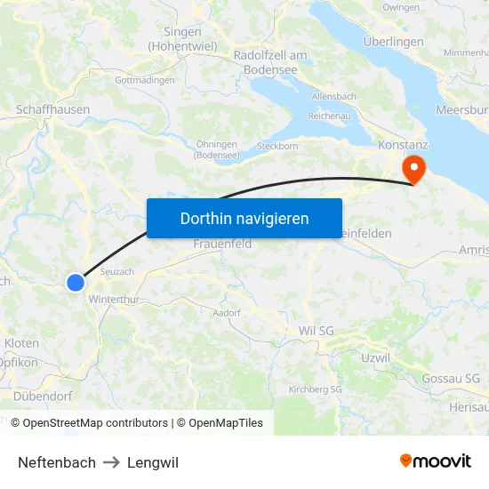 Neftenbach to Lengwil map