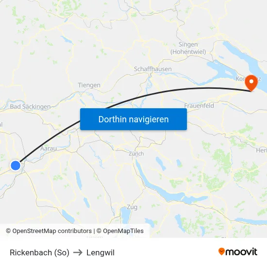 Rickenbach (So) to Lengwil map