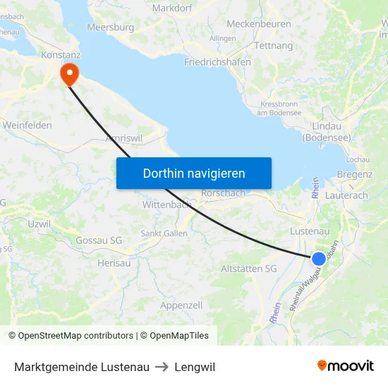 Marktgemeinde Lustenau to Lengwil map