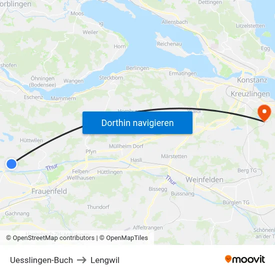Uesslingen-Buch to Lengwil map