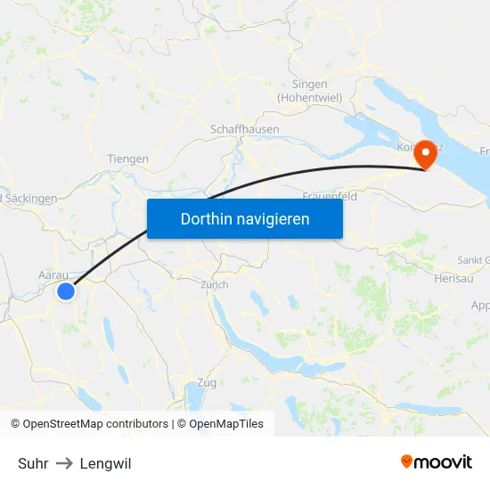 Suhr to Lengwil map