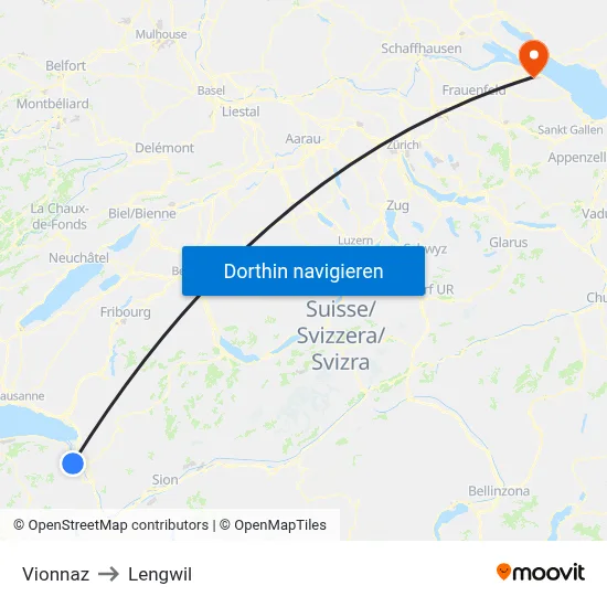 Vionnaz to Lengwil map