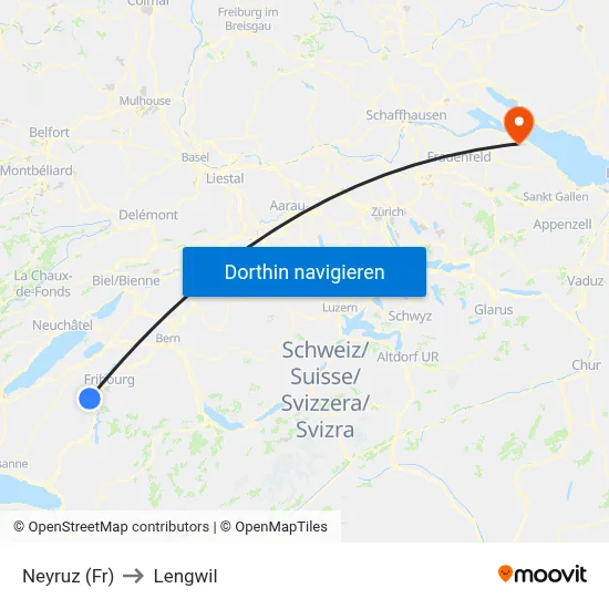 Neyruz (Fr) to Lengwil map