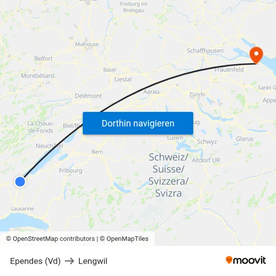 Ependes (Vd) to Lengwil map