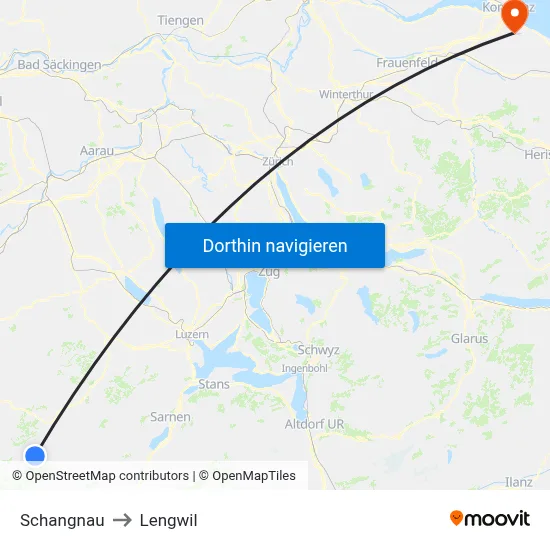 Schangnau to Lengwil map