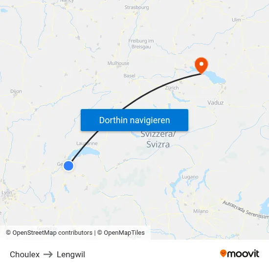 Choulex to Lengwil map