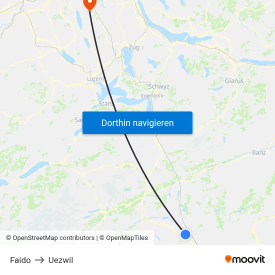 Faido to Uezwil map