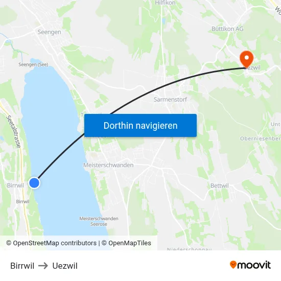 Birrwil to Uezwil map
