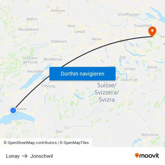 Lonay to Jonschwil map