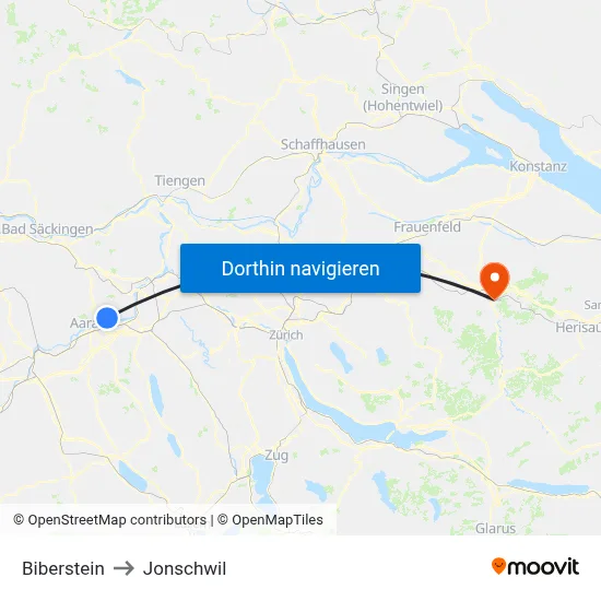 Biberstein to Jonschwil map