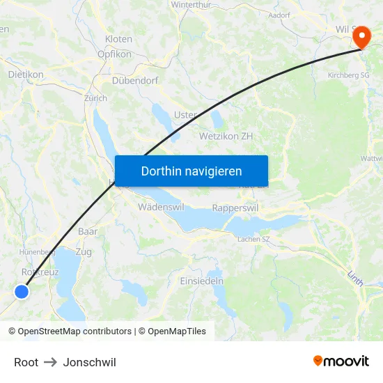 Root to Jonschwil map