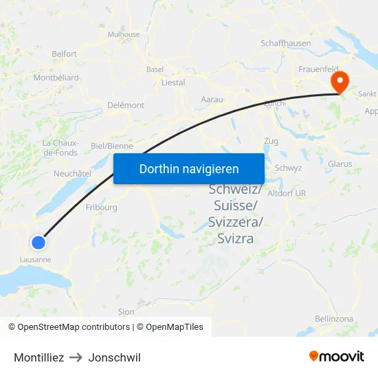 Montilliez to Jonschwil map