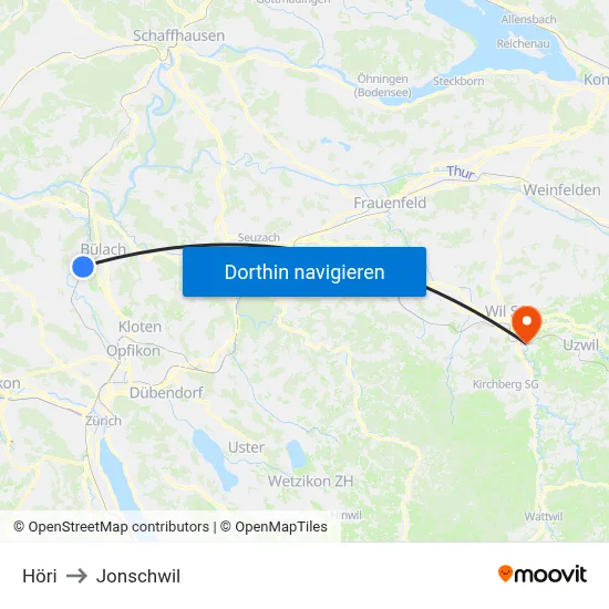 Höri to Jonschwil map