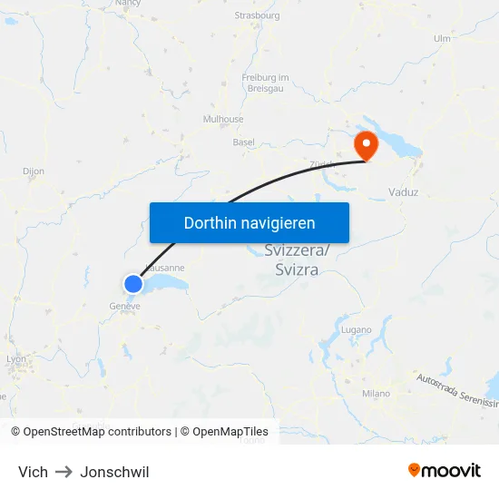 Vich to Jonschwil map