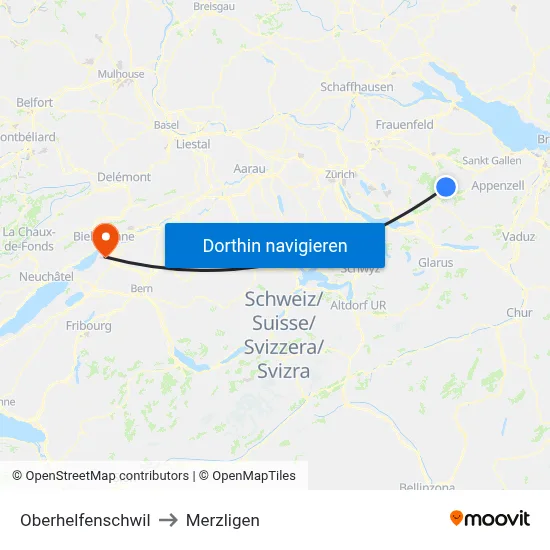 Oberhelfenschwil to Merzligen map