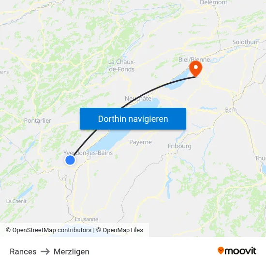 Rances to Merzligen map