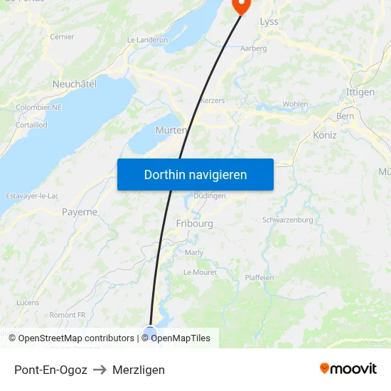 Pont-En-Ogoz to Merzligen map