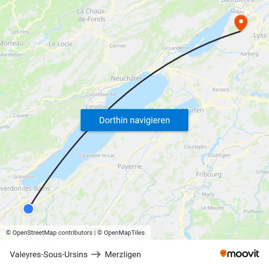 Valeyres-Sous-Ursins to Merzligen map