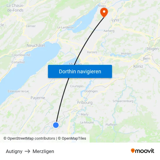 Autigny to Merzligen map