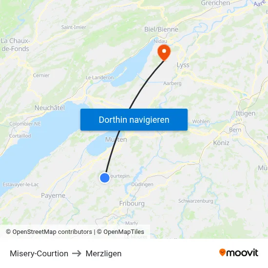 Misery-Courtion to Merzligen map