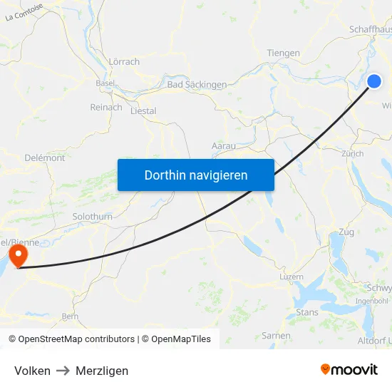 Volken to Merzligen map