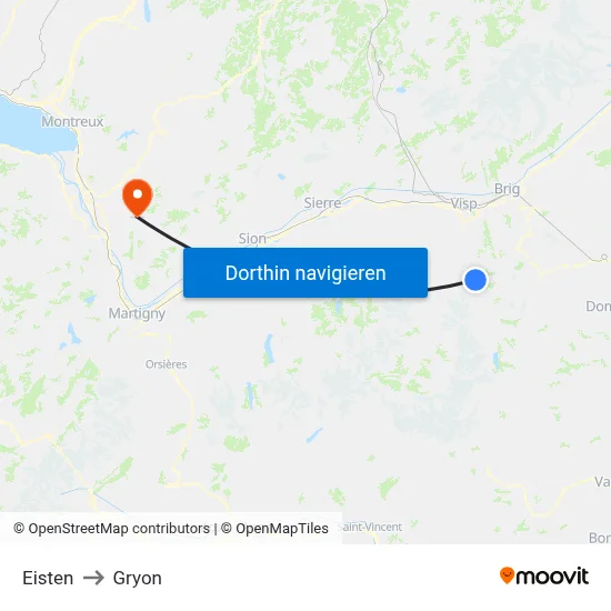 Eisten to Gryon map