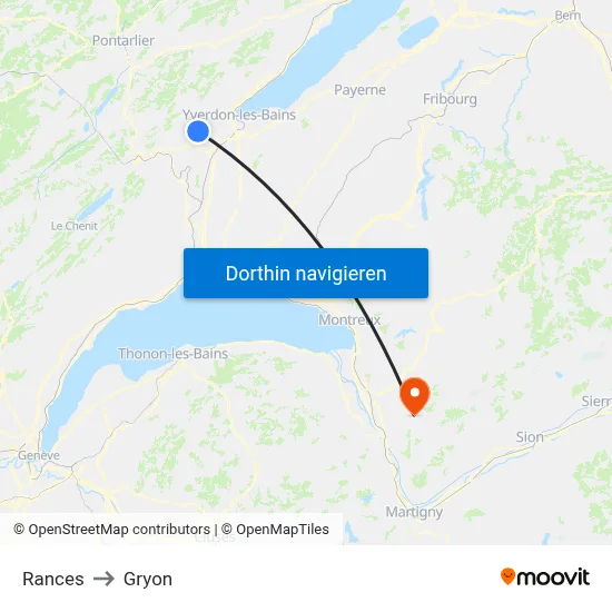 Rances to Gryon map