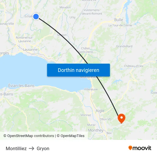 Montilliez to Gryon map