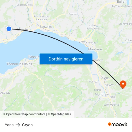 Yens to Gryon map