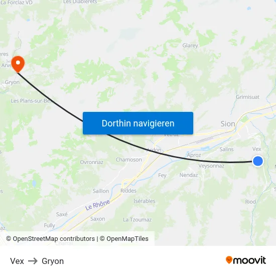 Vex to Gryon map