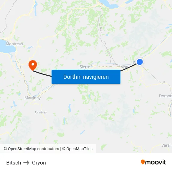 Bitsch to Gryon map