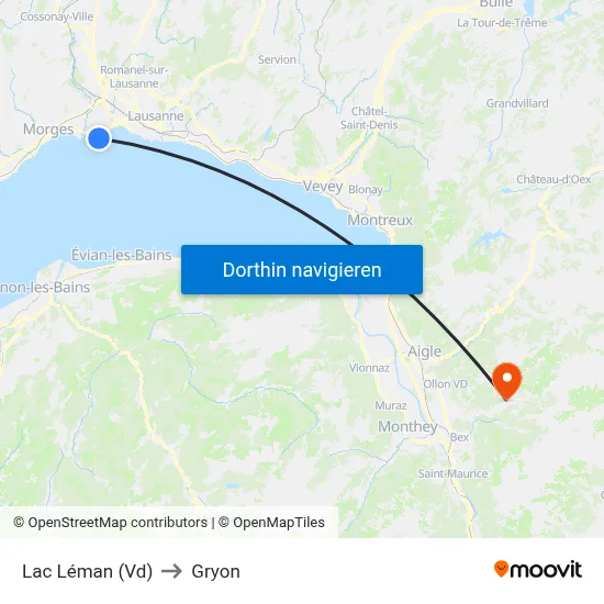 Lac Léman (Vd) to Gryon map
