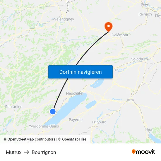 Mutrux to Bourrignon map