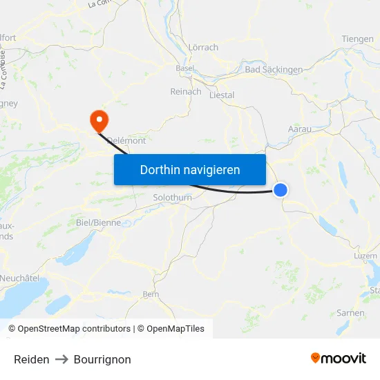 Reiden to Bourrignon map