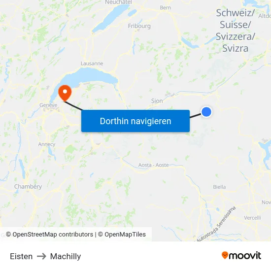 Eisten to Machilly map
