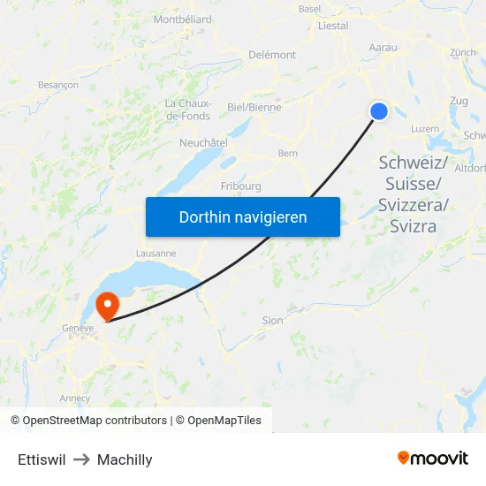 Ettiswil to Machilly map