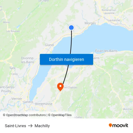 Saint-Livres to Machilly map