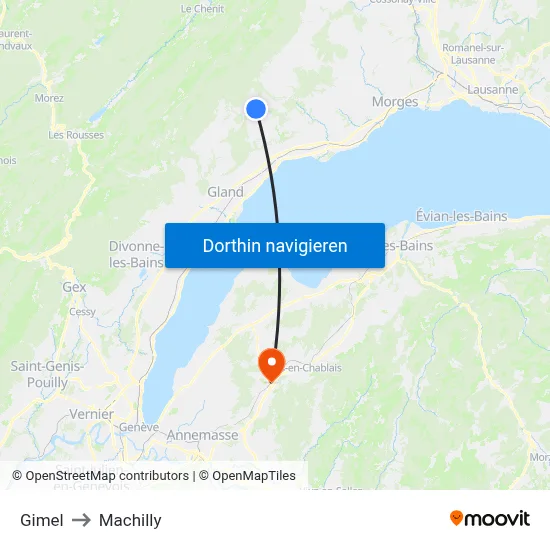 Gimel to Machilly map