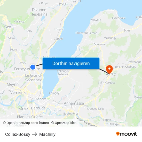 Collex-Bossy to Machilly map