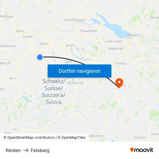 Reiden to Felsberg map