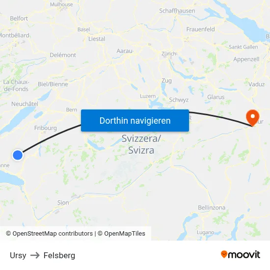 Ursy to Felsberg map