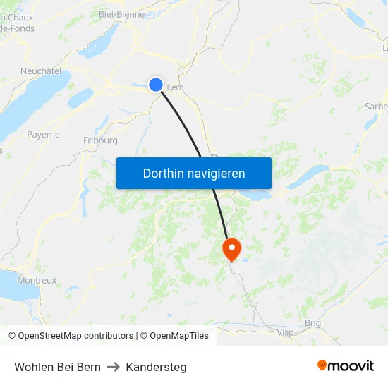 Wohlen Bei Bern to Kandersteg map