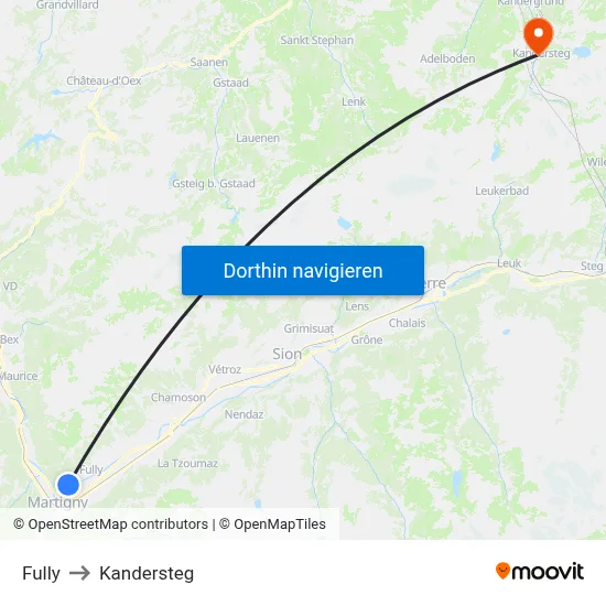 Fully to Kandersteg map