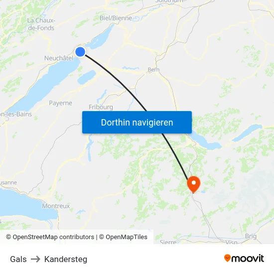 Gals to Kandersteg map