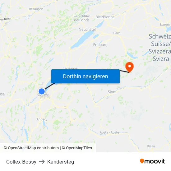 Collex-Bossy to Kandersteg map