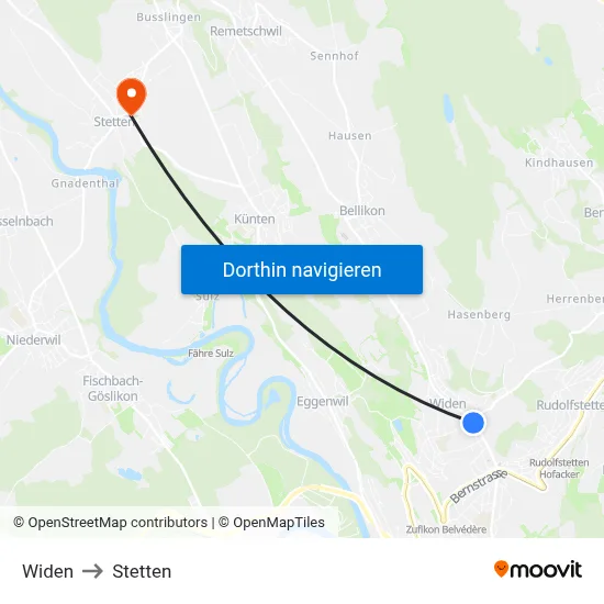 Widen to Stetten map