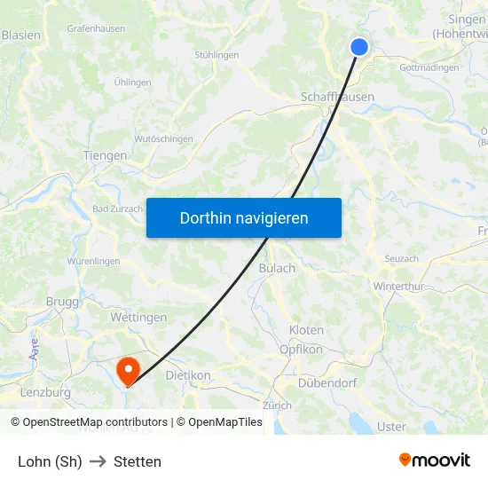 Lohn (Sh) to Stetten map