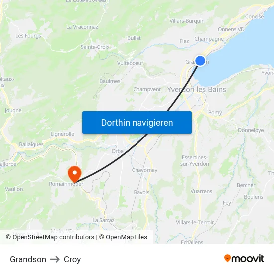 Grandson to Croy map