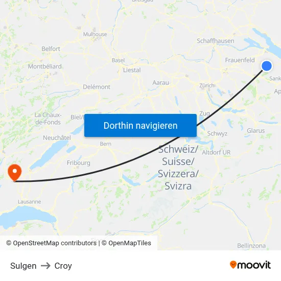 Sulgen to Croy map