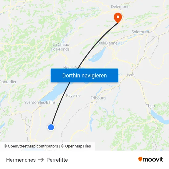 Hermenches to Perrefitte map